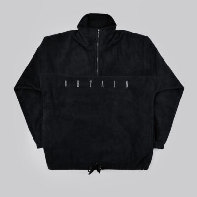 OBTAIN fleece jacket. Color: black.